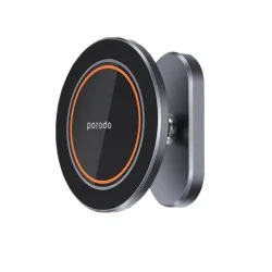 Porodo Aluminum Alloy Magsafe Mount Metal Base & Smooth Rotation -Black
